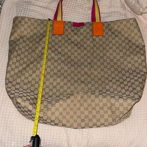 Gucci Beige and Orange Tote Bag